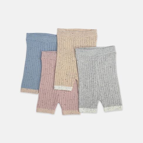 7AM Unisex Baby Biker Shorts - Hug Me Collection Ultra Soft Comfy Short for Newborn & Kids | Retro Cotton Ribbed Knit Design in Kuwait