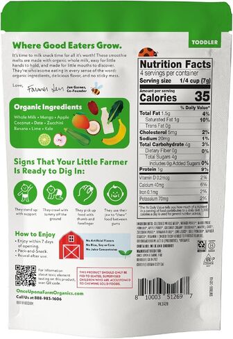 Once Upon a Farm Organic Smoothie Melts, Blueberry Burst, 8ct in Kuwait