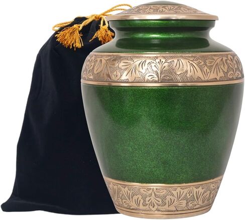 Stone Finish Cremation Urns for Human Ashes - Decorative Urns, Handcrafted Large Adult Funeral Urns for Male & Female Ashes - Holds up to 200 Cubic inches with Velvet Bag, Pink in Saudi Arabia