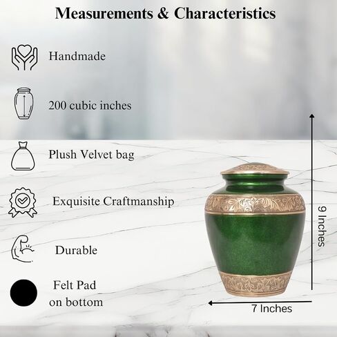 Stone Finish Cremation Urns for Human Ashes - Decorative Urns, Handcrafted Large Adult Funeral Urns for Male & Female Ashes - Holds up to 200 Cubic inches with Velvet Bag, Pink in Saudi Arabia
