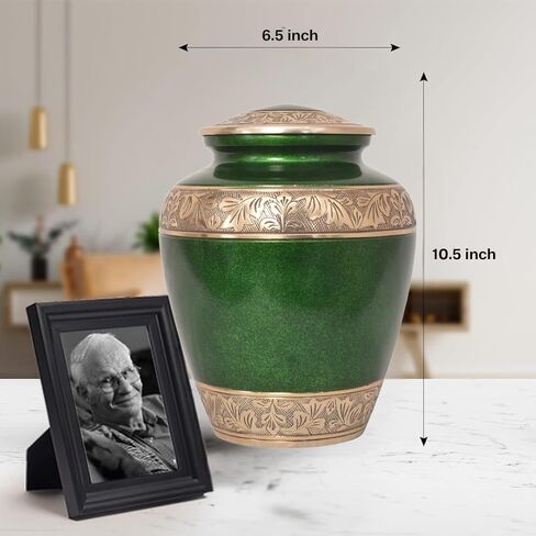 Stone Finish Cremation Urns for Human Ashes - Decorative Urns, Handcrafted Large Adult Funeral Urns for Male & Female Ashes - Holds up to 200 Cubic inches with Velvet Bag, Pink in Saudi Arabia