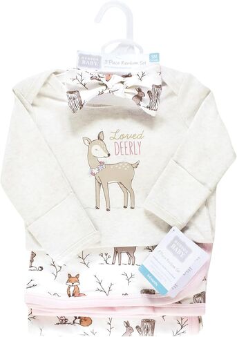 Hudson Baby Unisex Baby Gown, Swaddle Blanket and Cap or Headband, 0-6 Months in Kuwait