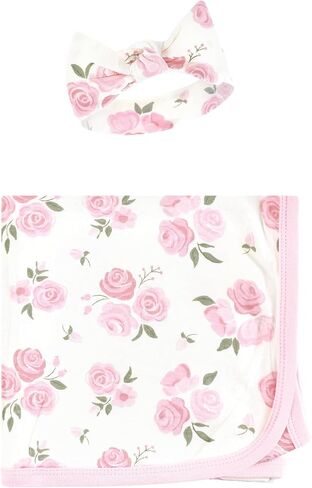 Hudson Baby Unisex Baby Gown, Swaddle Blanket and Cap or Headband, 0-6 Months in Kuwait