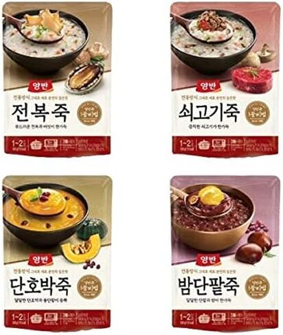 Dongwon الكورية العصيدة الحقيبة (420g): 동원 양반죽 | 전복죽 2 개 ، أذن البحر ، 2 أكواب in Saudi Arabia