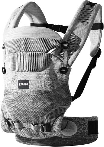 Ergonomic 4-in-1 Baby Carrier Newborn to Toddler - with Lumbar Support - for Children 8-33 Pounds - 360 Degree Baby Wearing - Inward & Outward Facing - (Black) in Saudi Arabia