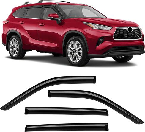 Extra Durable Rain Guards for 2015-2024 Ford F150, in-Channel Side Window Deflectors, Vent Window Visors, Wind Deflectors, Sun Visor Rain Guard Black - 4 PCS in Saudi Arabia
