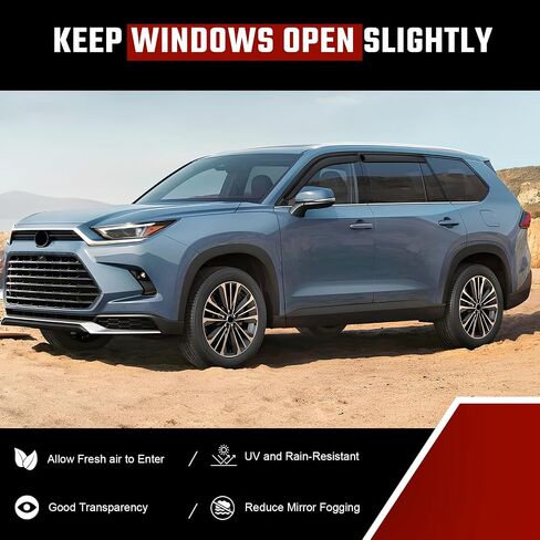 Extra Durable Rain Guards for 2015-2024 Ford F150, in-Channel Side Window Deflectors, Vent Window Visors, Wind Deflectors, Sun Visor Rain Guard Black - 4 PCS in Saudi Arabia