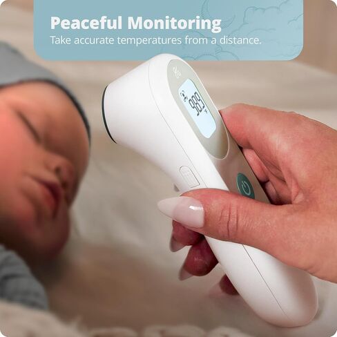 Greater Goods No-Touch Infrared Digital Thermometer for Adults, Kids, and Babies, Forehead Thermometer with Ergonomic Grip, Fever Alarm, HSA FSA Eligible, Blush Pink in Saudi Arabia