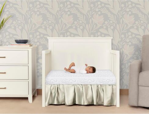Dream On Me 3" Innerspring Mini Crib Mattress in White, Waterproof Cover with Lock Stitch Venting in Saudi Arabia