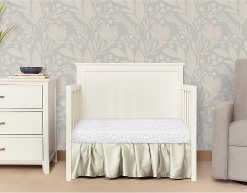 Dream On Me 3" Innerspring Mini Crib Mattress in White, Waterproof Cover with Lock Stitch Venting in Saudi Arabia