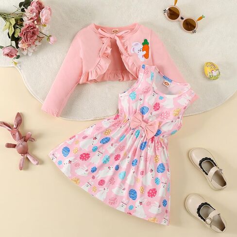 Toddler Girls Dress and Cardigan Set in Kuwait