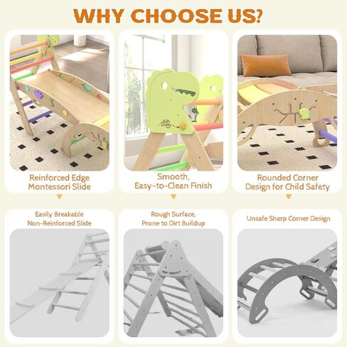 Large Pikler Triangle Set with Pillow Foldable Toddler Climbing Toys Indoor Climbing Toys for Toddlers Inside Montessori All in 1 Pikler Climbing Set with Maze, Shape Sorter, Car Toys in Saudi Arabia