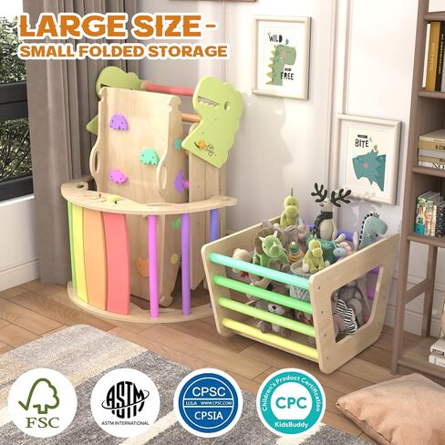 Large Pikler Triangle Set with Pillow Foldable Toddler Climbing Toys Indoor Climbing Toys for Toddlers Inside Montessori All in 1 Pikler Climbing Set with Maze, Shape Sorter, Car Toys in Saudi Arabia