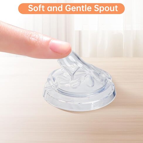 4 حزمة استبدال حلمات السيليكون متوافقة مع زجاجة الطفل الاستجابة الطبيعية فيليبس ، استبدال شباك ناعم لكوب sippy ، انتقال سهل من زجاجة إلى كوب (التدفق 3 ، التدفق المتوسط) in Kuwait