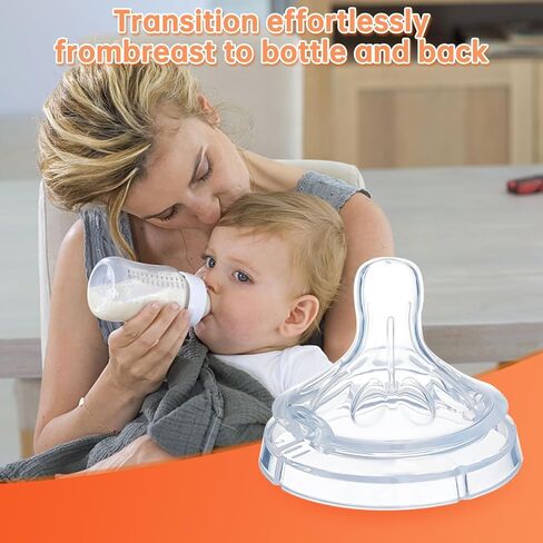 4 حزمة استبدال حلمات السيليكون متوافقة مع زجاجة الطفل الاستجابة الطبيعية فيليبس ، استبدال شباك ناعم لكوب sippy ، انتقال سهل من زجاجة إلى كوب (التدفق 3 ، التدفق المتوسط) in Kuwait