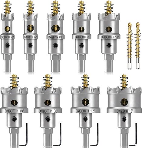 4 Pcs TCT Hole Saw Drill Bit Set,3/4" to 1-1/2" Tungsten Carbide Hole Saws Kit for Stainless Steel Hard Metal Plastic Wood, 1" Cut Depth, with Detachable Pilot Drill Bits, Allen Wrench in Kuwait