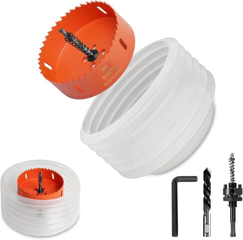 Storystore 6 1/8 Hole Saw for Recessed Lights Can Lights, 6 Inch Hole Cutter with Dust Bowl for Recessed Lighting, Hole Saw Dust Catcher with Bi-Metal Wood Drywall Hole Cutter in Saudi Arabia