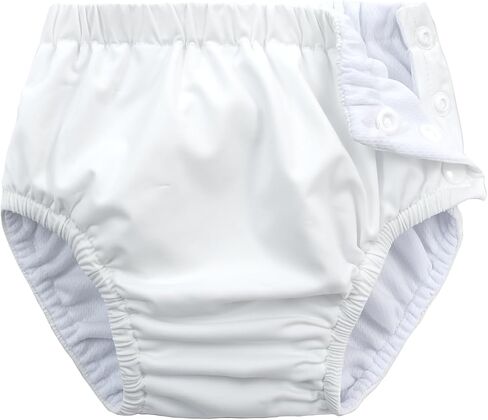 Baby Newborn Reusable Swim Diapers Washable Toddler Unisex Swim Diaper Infant Swimming Diapers White, 0-3 Months in Kuwait
