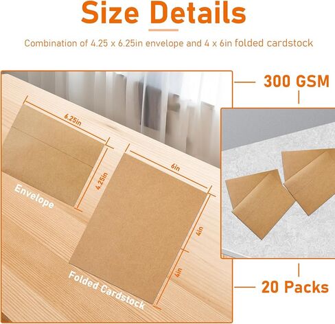 100 packs Black Note Cards and Envelopes 4 x 6 Blank 300GSM Heavy Folded Cardstock and Printable A4 Envelopes Self Seal for DIY Invitations, Greeting Cards, Baby Shower, Mailing, Wedding in Kuwait
