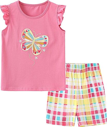 Bumeex Toddler Girls Girls Outfit Cotton Top and Shorts Setts Set in Kuwait