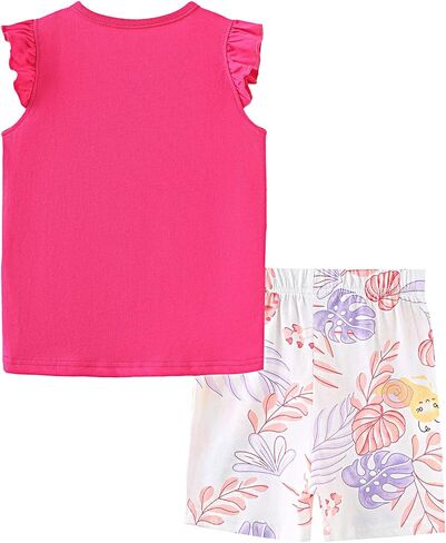 Bumeex Toddler Girls Girls Outfit Cotton Top and Shorts Setts Set in Kuwait