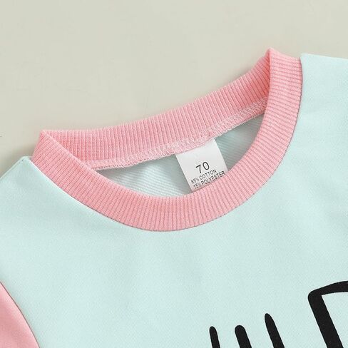 Wztyyds Toddler Girl Girl Lettion Letter Print Short Sleeve Round Dound Doun in Kuwait