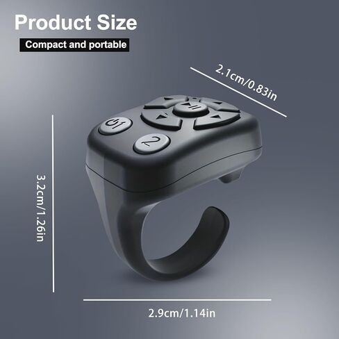 Wireless Scrolling Ring for TikTok - Bluetooth Remote Control for iPhone, iPad & Android, Fingertip Bluetooth Controller with Camera Shutter, Perfect for TikTok Videos & Music Playback (Pink) in Saudi Arabia