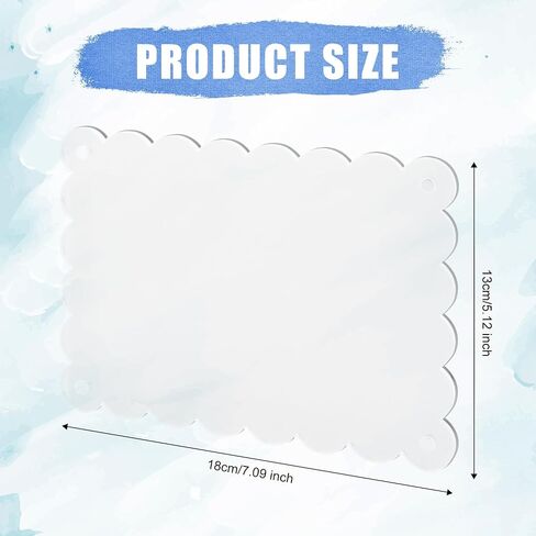BOXOB Magnetic Scalloped Acrylic Picture Frame, 7.1x5.1 Inch Pregnancy Announcement Photo Frame Keepsake for Gender Reveal Expectant Parents Gift (Transparent) in Saudi Arabia