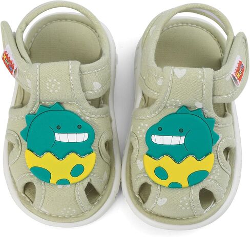 Estamico Baby Boys Girls Sandals لطيف حيوان صيفي أحذية تنفس غير قابلة للانزلاق المشي الأول ، من 9 إلى 12 شهرًا الرضيع ، الأخضر in Kuwait