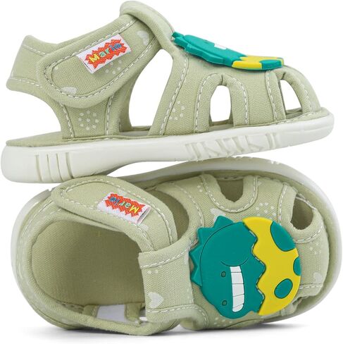 Estamico Baby Boys Girls Sandals لطيف حيوان صيفي أحذية تنفس غير قابلة للانزلاق المشي الأول ، من 9 إلى 12 شهرًا الرضيع ، الأخضر in Kuwait