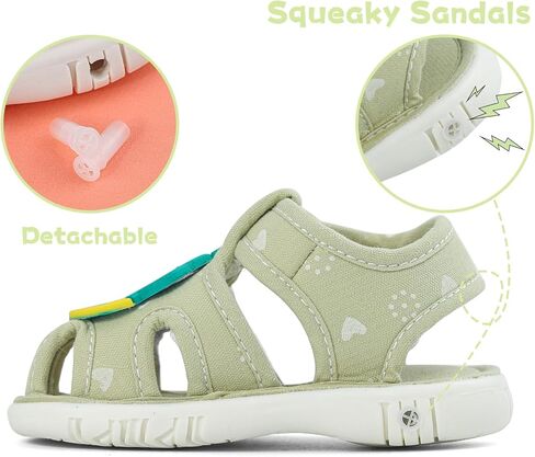 Estamico Baby Boys Girls Sandals لطيف حيوان صيفي أحذية تنفس غير قابلة للانزلاق المشي الأول ، من 9 إلى 12 شهرًا الرضيع ، الأخضر in Kuwait