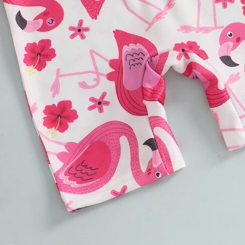 Toddler Baby Girl Long Sleeve Print Swimsuit with Sun Hat Rash Guard Bathing Suit Set in Saudi Arabia