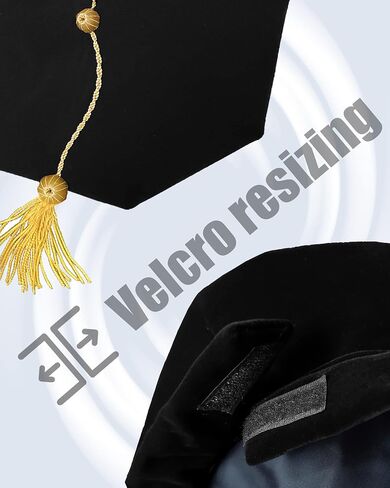 التخرج تام الدكتوراه تام الدكتوراه Regalia 8 جانب مع شرابة السبائك الذهبية in Saudi Arabia