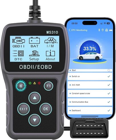 YM509 OBD2 Scanner Diagnostic Tool Live Data Code Reader 2.8'' Color Screen OBDII Scanner, Check Engine Light Fault/Smog Emission / O2 Sensor Test/Battery Tester Monitoring in Saudi Arabia