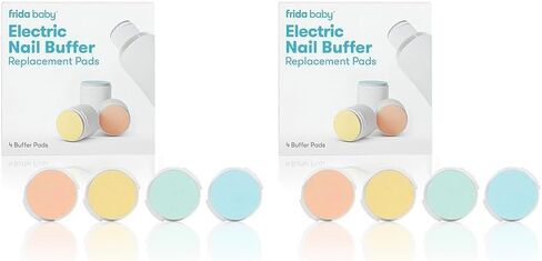 Frida Baby Electric Nail Buffer Replacement Pads | Safe + Easy Grooming, Trimming, and Nail Filing for Newborn, Toddler, or Children's Fingernails and toenails, 4 Buffer Pads (Pack of 2) in Saudi Arabia