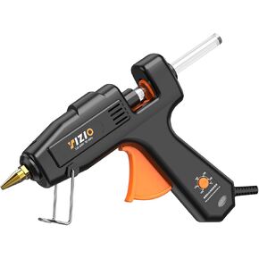 IZIO Full Size Hot Glue Gun and Sticks Set, 100-200W Adjustable Temperature, Fast Preheating Heavy Duty Industrial Gluegun, 30 Hot Glue Sticks For Crafting, Diy and Repairs (Black)