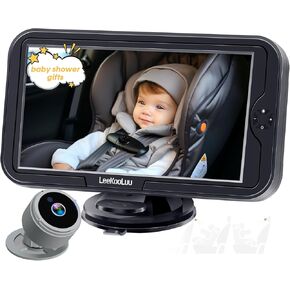 Baby Car Camera Ease of Installation - USB Plug and Play, HD 1080P with Night Vision, Protect Baby's Eye, 360° Rotation, 150° Wide View Angle, Rear Facing Backseat Camera for Newborns, Infants, Kids