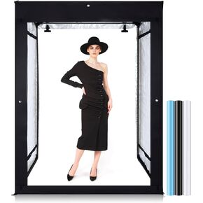 Professional Photo Light Box Photography Studio, 47x39x78 inch SEDGEWIN Large Portable Shooting Tent Kit Dimmable LED Continuous Lighting Cube with 3 Colors PVC Backdrops and Carrying Bag