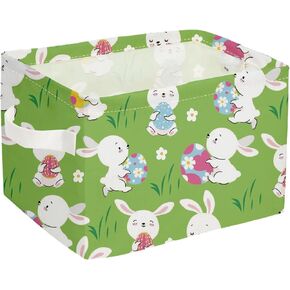 Rectangular small Easter Baskets, Easket Basket for Kids.Cute Storage Basket with Handles.Boys and Girls,Easter Bunny Eggs Decor,Toys,Books,Easter Gifts (3pack easter basket)