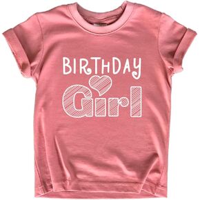 Birthday Girl Shirt 1st First 2nd Two 3rd 4th 5th Toddler Birthday Baby Girls Outfit Heart tee