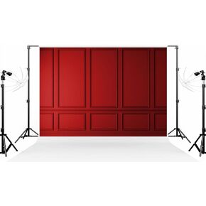 Kate 7×5ft Red Wood Pannel Photo Backdrop Interior Empty Room Classic Background Photo Studio Props for Photographers