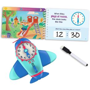 Educational Insights Time to Learn Telling Time Activity Set - Toy Learning Clock for Kids, Practice How to Tell Time on Analog Clocks, Fun Time Management Game & Classroom Teaching Resource, Ages 3+