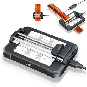 Professional Slide Film Cutter for 35MM Film & 120 Medium-Format Negatives，Negative Film Cutter with Built in 11 Levels Adjustable Backlight Slide Film Old Photo Cutting Straight Accessories