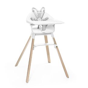 Stokke Clikk High Chair, Cloud Grey - All-in-One High Chair with Tray + Harness - Light, Durable & Travel Friendly - Ergonomic with Adjustable Features - Best for 6-36 Months or Up to 33 lbs