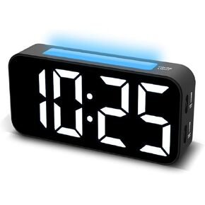 Loud Alarm Clocks for Bedrooms Heavy Sleepers, Digital Clock with Night Light, Large Display, Dual Alarm, Snooze, Dimmable Bedside Alarm Clock for Kids Teens Boys Girls