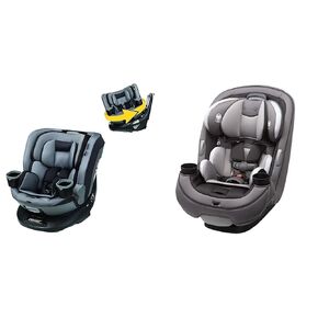 Safety 1st Turn and Go 360 DLX Rotating All-in-One Car Seat, Provides 360° seat Rotation, High Street & Grow and Go All-in-One Convertible Car Seat, Evening Dusk