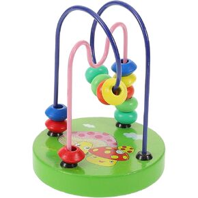 Toys Toy Wooden Playset Wooden Bead Maze Beads Maze Game Toddler Bamboo Coaster Cartoon Wood Bead Coaster