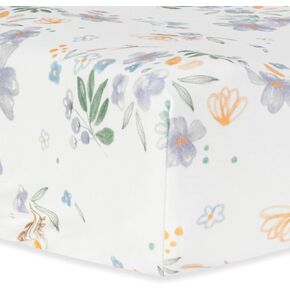 Under The Nile Organic Cotton Changing Pad Cover, Modern Daisy. Size 31" x 18"