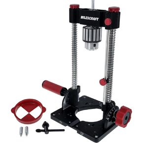 Milescraft 1348 Drill Mate PRO – Heavy-Duty Portable Drill Press Drilling Guide, ½" Chuck, Precision Drilling Jig Attachment for Drilling Angled or Straight Holes, Adjustable Drill Guide Attachment