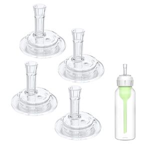 4Pcs Sippy Straw Nipples Compatible with Dr. Brown's Narrow Bottles & Narrow Sippy Spout Bottles, Transition Sippy Spouts Soft Silicone Replacement Spout Nipples, BPA-Free, 6m+, Variable Flow